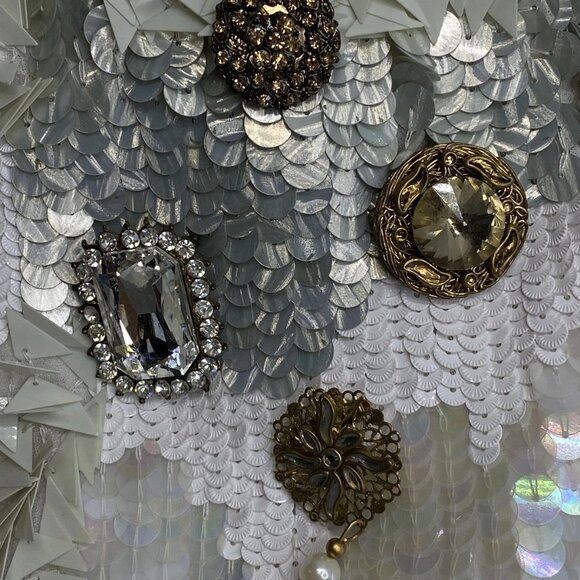 House of Harlow x Revolve Women's Jolie Embellished Jacket Size M Ivory - Picture 5 of 9